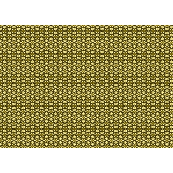 Ahgly Company Indoor Rectangle Patterned Metallic Gold Area Rugs, 7' x 10'