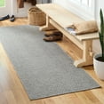 thumbnail image 2 of TOWN & COUNTRY BASICS Pax Herringbone Textured Solid Everwash® Washable Runner Area Rug, Low Pile, Non-Slip Backing, Easy Clean Pet & Family Friendly Rug, Grey, 2'5"x7'10", 2 of 15