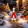 thumbnail image 6 of Sruoe Christmas Porch Goose Outfits, 23 Inch Snowman Porch Goose Clothes, Stick‑Arm Design & Black Button Detail Goose Clothes Dress for Lawn Yard Patio Party Decoration, 6 of 8
