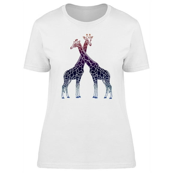 Two Giraffes In Love T-Shirt Women -Image by Shutterstock, Female Small