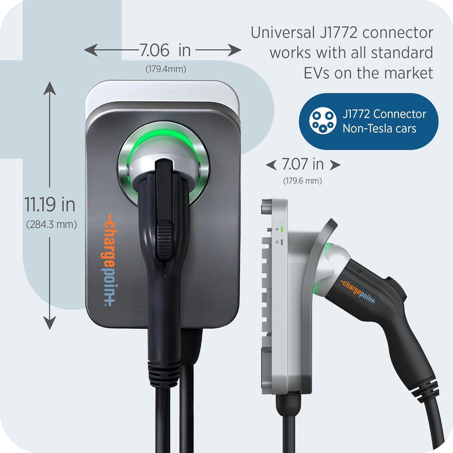 ChargePoint Level 2 240V, 50 Amp Electric Vehicle Charging Station with Flexible Amperage Settings