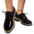 thumbnail image 3 of Xucatan Women's Floral Embroidered Up Loafers, Round Toe Closed Toe Oxford Shoes with Low Block Heel, Faux Leather Casual Pumps, Versatile British Style Plus Size Design for Spring Summer Daily Gift, 3 of 9