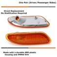 thumbnail image 2 of OEM-Spec Amber Lens Front Bumper Side Marker Lamp Housings For 2001-2007 Mercedes W203 C-Class C230 C240 C280 C300 C320 C350, etc, 2 of 9