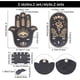 thumbnail image 2 of DIY 2 juegos de estantes pequeños de cristal con forma de mano de Hamsa negra, soporte de exhibición de madera, soporte para mal de ojo, cosas mágicas de brujas, estante de almacenamiento de péndulo, 2 of 6