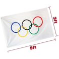 thumbnail image 3 of MH-Flag Olympic Games Garden Flags Olympic Rings Indoor and Outdoor, 3 of 5