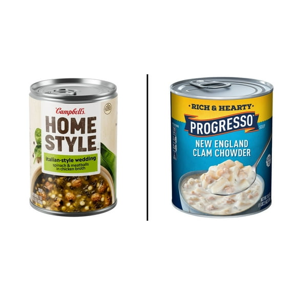 Campbell's Homestyle Italian-Style Wedding 16.1 oz & Progresso Rich & Hearty New England Clam Chowder 18.5 oz