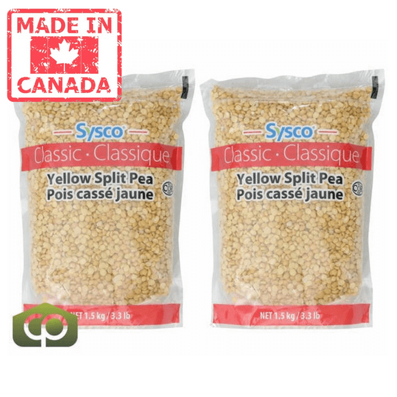 Sysco Classic Pea Yellow Split 1.5KG/3.3LBS (2/Case)- Canadian Made