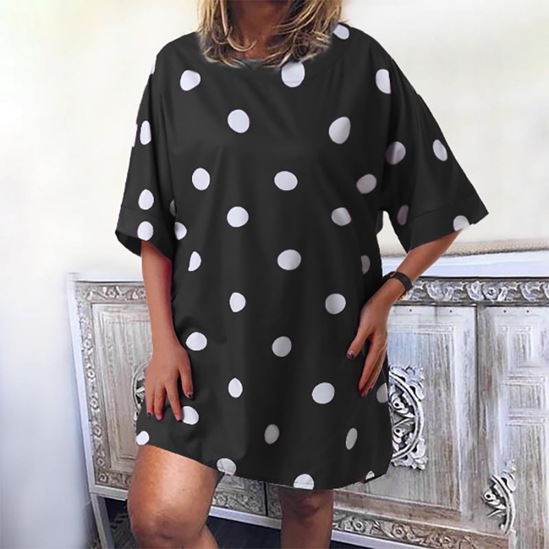oversized polka dot dress