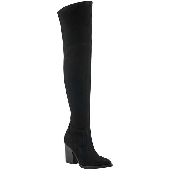 Marc Fisher Womens Meyana Faux Suede Pointed Toe Over-The-Knee Boots