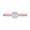 thumbnail image 3 of 1/2 Carat Prong Set Solitaire Diamond Engagement Ring Band in 14K Rose Gold (Ring Size 8.5), 3 of 5