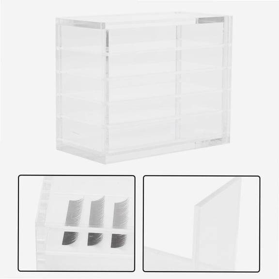 Clear Eyelash Storage Box Makeup Organizer 5 Layers Grafting Eyelashes Glue Pallet Holders, Eyelash Extension Tools, Eyelash Organizer