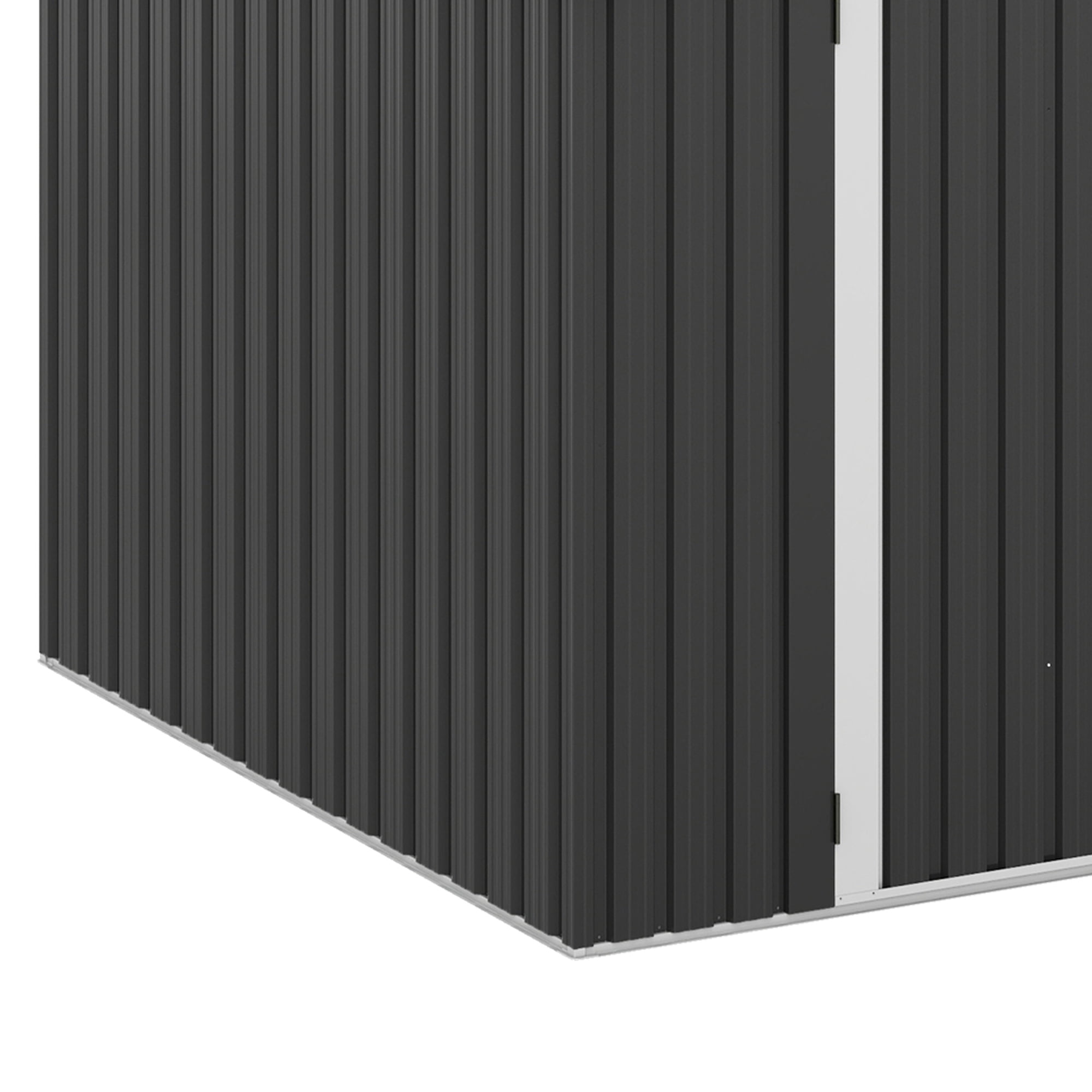 Uforic 7'x5' Metal Storage Shed, Heavy Duty Lockable Weatherproof Shed, Sloped Roof, Easy Assembly for Tools & Bicycles, Dark Gray
