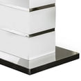 thumbnail image 5 of Benjara Extendable Dining Table with Metal Base, White and Silver, 5 of 5