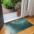 thumbnail image 2 of Teal Gold Marble Pattern Door Rugs,Washable Non Slip Door Mats Indoor,Decorative Door Mats,Entry Mat Indoor for Entrance,Bedroom,Kitchen,Bathroom,17"x30", 2 of 6