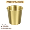thumbnail image 3 of 4 Pcs Tazas de acero inoxidable 304, vasos de agua de 6.76oz/200ml, vaso metálico dorado, 3 of 7