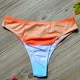thumbnail image 5 of Women's V Cut Bikini Bottom High Leg Cut Swimsuit Bathing Suit Bottoms Low Rise Swim Bottoms for Women Orange S, 5 of 5