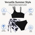 thumbnail image 5 of 3 Piece Girls Swimsuit Bikini Set Quick Dry Stretch Swimwear Size 12Y, 5 of 10