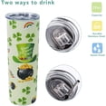thumbnail image 2 of St Patrick Tumbler,Green Cups-Green Top Hat,St Patricks Day Pot-St Patricks Day Gifts-St Patricks Day Decorations,Decor-Green Accessories-St Patricks Day Women-Saint, 2 of 6