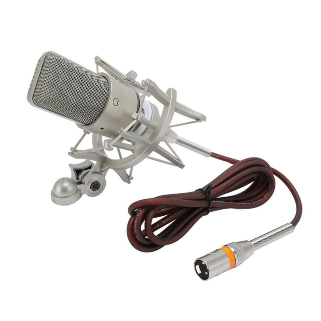 Studio XLR Microphone, 26mm Diaphragm Condenser Microphone with Shock Mount, Windscreen, XLR Cable for Recording, Podcasting, Singing, Live Streaming, Gaming, Online Chatting