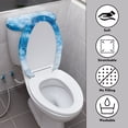 thumbnail image 4 of HELLHERO Toilet Dust Cover Set Snowflake 2 Pieces Elastic Bottom for Bathroom Universal Toilet Covers Set, 4 of 6