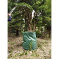 thumbnail image 2 of Saco de jardín de 300 litros, bolsa resistente para residuos de jardín de PE, independiente y plegable, bolsas de basura para residuos de jardín, corte de follaje de césped verde, reutilizable JM, 2 of 5