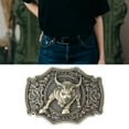 thumbnail image 6 of Big Cowboy Belt Buckle Long Horn Belt Buckle Vintage Western Belt Buckle Metal Belt Buckle For Men Cowgirl Buckle, 6 of 9
