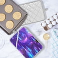 thumbnail image 6 of Purple Crystal Forest Set of 2 Heat-Resistant Quilted Pads, Silver Polyester, 7" x 9.8", 6 of 7