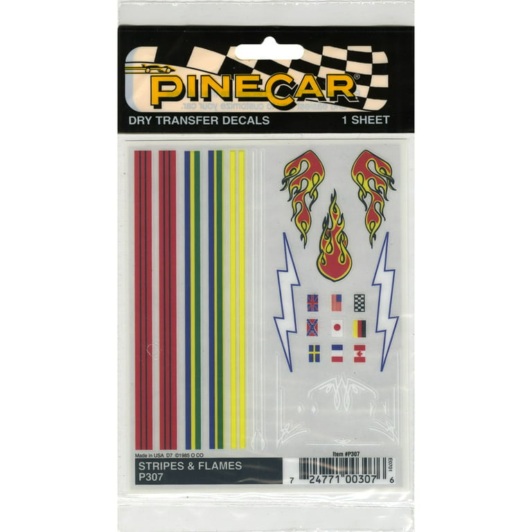 Flames - Pinewood Derby Car Decals