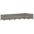 thumbnail image 2 of vidaXL 6 Piece Garden Lounge Set with Cushions Grey Poly Rattan, 2 of 5