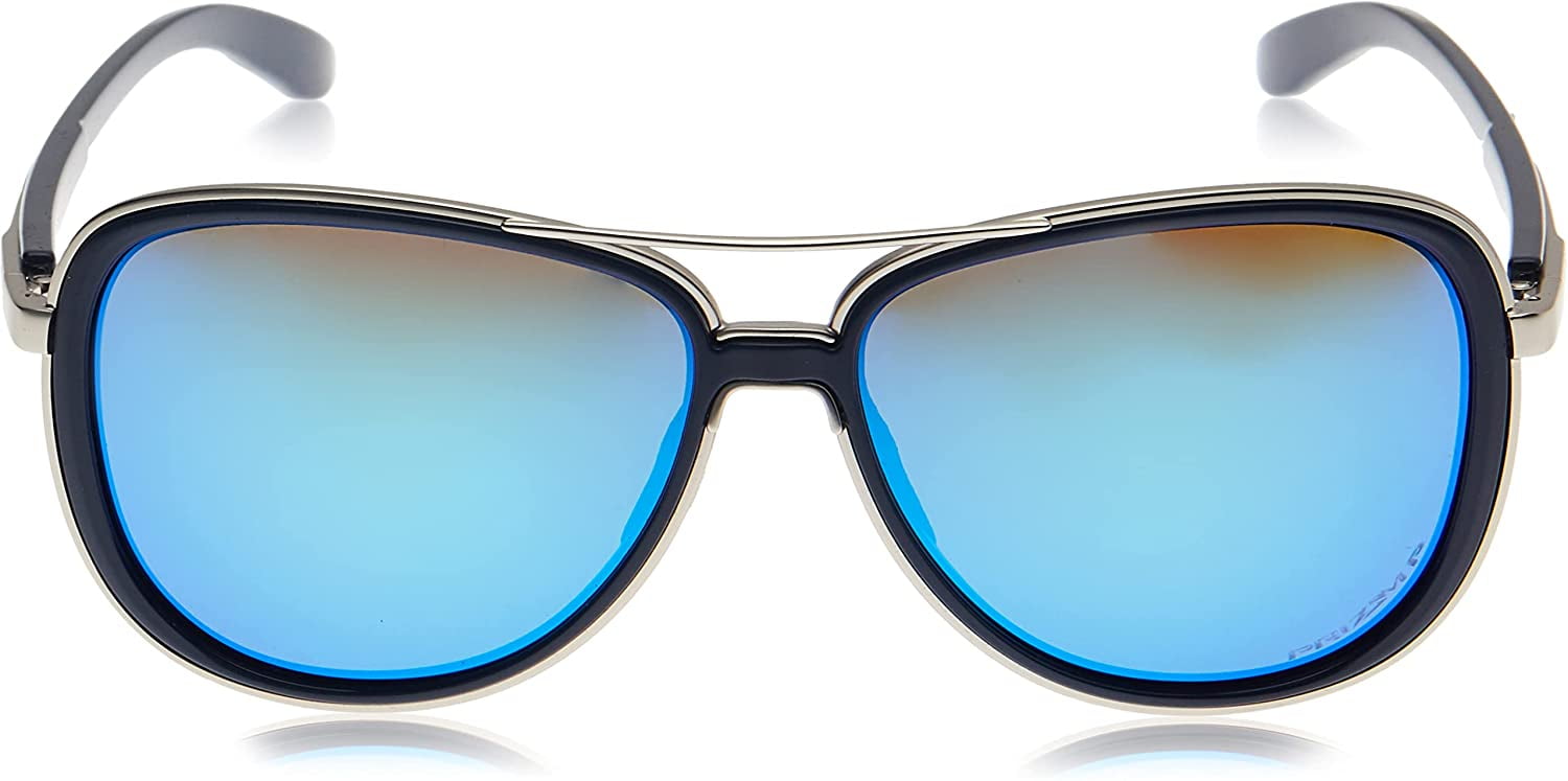 Oakley sunglasses OO4129 Split Time (07) navy with prizm sapphr irid polar lenses, 58mm