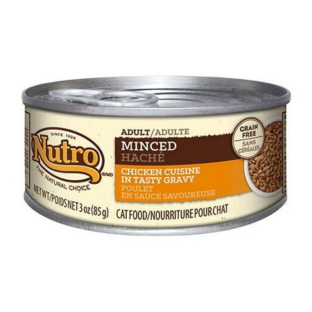 Nutro Adult Minced Chicken Cuisine in Tasty Gravy Wet Cat Food, 3 Oz