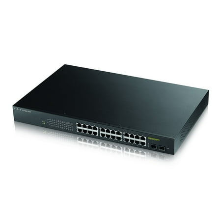 Zyxel GS1900-24HP - 24 Port GbE PoE+ L2 Web Managed Rackmount Switch w/2 SFP