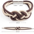 thumbnail image 4 of 2 Pack Strong Magnetic Curtain Tiebacks Upgrade Nordic Simple Style Drape Tie Backs Double Color Weave Rope Knot Decorative Curtain Holdbacks for Home & Office Window Drapery, 4 of 6