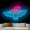 thumbnail image 4 of Handmadetneonsign Halloween Bat Neon Sign, Halloween Led light, Bat Wall Art Decor, Halloween Decor 68281, 4 of 5