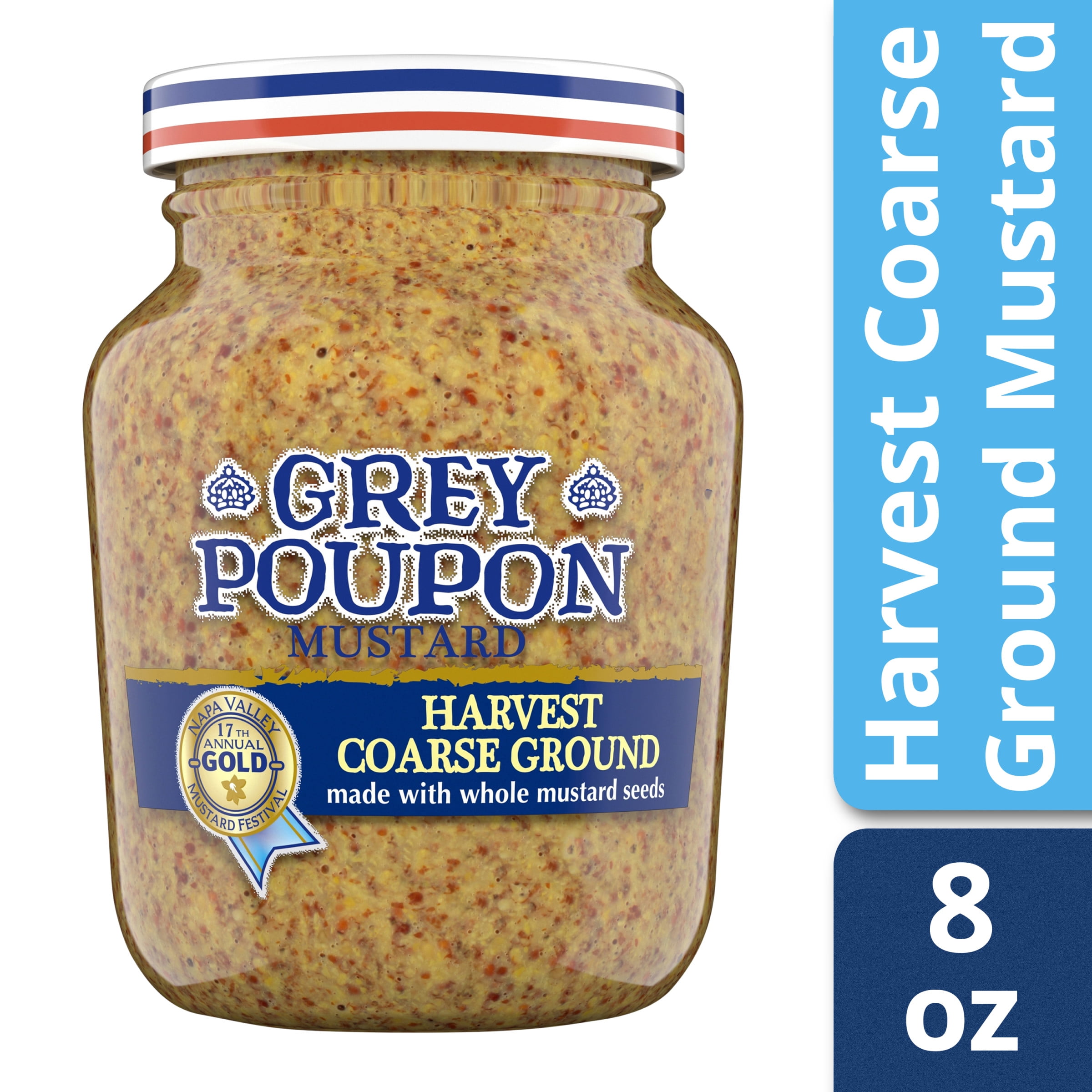 Grey Poupon Harvest Coarse Ground Mustard 8 oz Jar