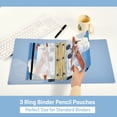 thumbnail image 5 of Wobogo Orange Airplane Pencil Pouch with 3 Ring Binder Holes Set of 2 for Learning Tools, 5 of 6