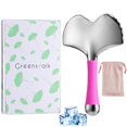 thumbnail image 1 of Herramienta facial Greenstalk Gua Sha de acero inoxidable con masajeador refrescante y rodillo de hielo, 1 of 7