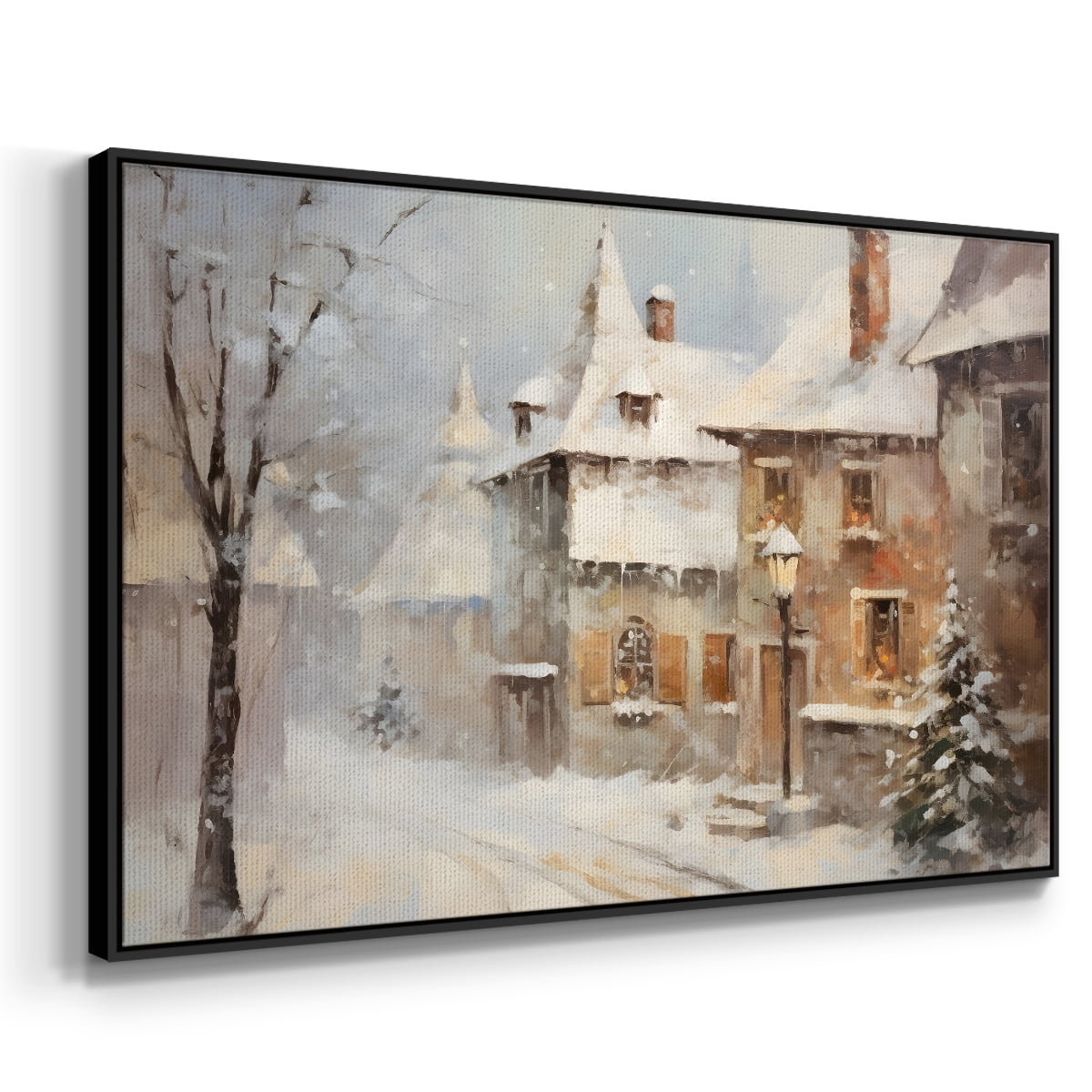 Vintage Landscape-CCXX By Wexford Home Framed in Black Wood Gallery Wrapped Canvas 17 in. x 25 in.