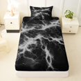thumbnail image 3 of Homewish Wild Lightning Twin Sheets,Contemporary Aesthetic Bedding,Gray,3-Piece,1 Fitted Sheet and 1 Pillowcase, 3 of 6