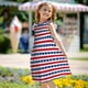 thumbnail image 5 of Fotbe American Patriotic Stars And Stripes Vestido de Dormir para Niñas de 3 a 10 Años, Mangas Cortas, Estilo Princesa, Pijama Camisón con Mangas Voladas-Large, 5 of 6