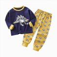 thumbnail image 4 of Gibobby Boy Outfits Fall Winter Printed Cute Printed Long Sleeve Outwear Clothing Sets 1T 2T 3T 4T Toddler Boys Outfit Sets(3-6 Months,Yellow), 4 of 6