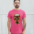 thumbnail image 3 of Tee Hunt Skeleton Rider T-shirt Route 66 Chopper Biker From Hell Outlaw Men's Tee, Hot Pink, Small, 3 of 5