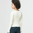 thumbnail image 5 of Aeropostale Womens Bell Sleeve Pullover Sweater, Off-White, Juniors, Medium, 5 of 5
