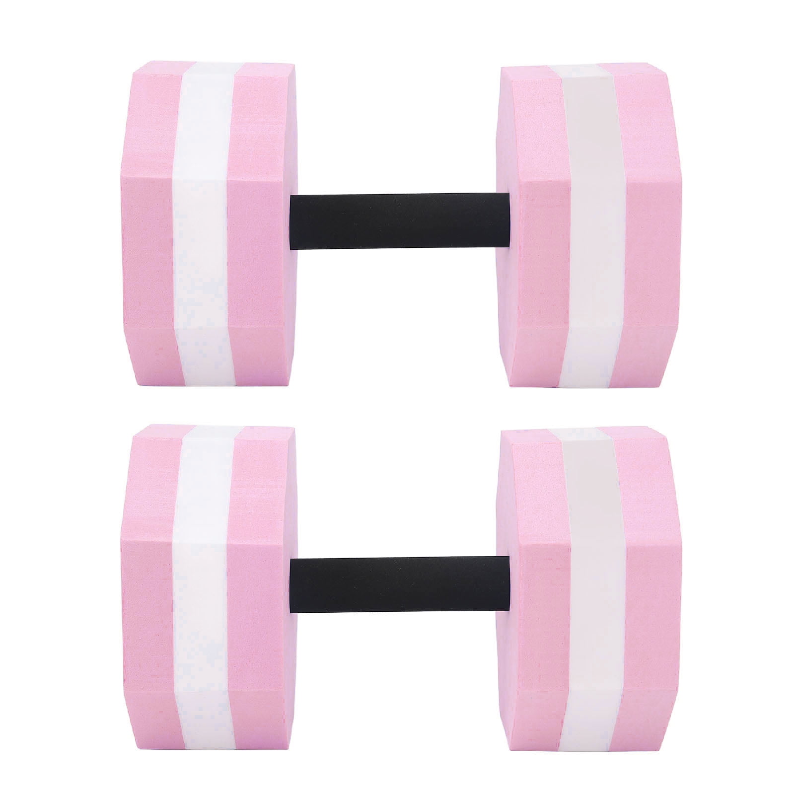 Ensemble d'Haltères en Mousse EVA Haute Densité 2 Pcs Exercice Aquatique Haltères pour Hommes Femmes Piscines Intérieures Entraînement Physique Aérobic Réhabilitation Entraînement en Forme de Diamant Rose Blanc Rose