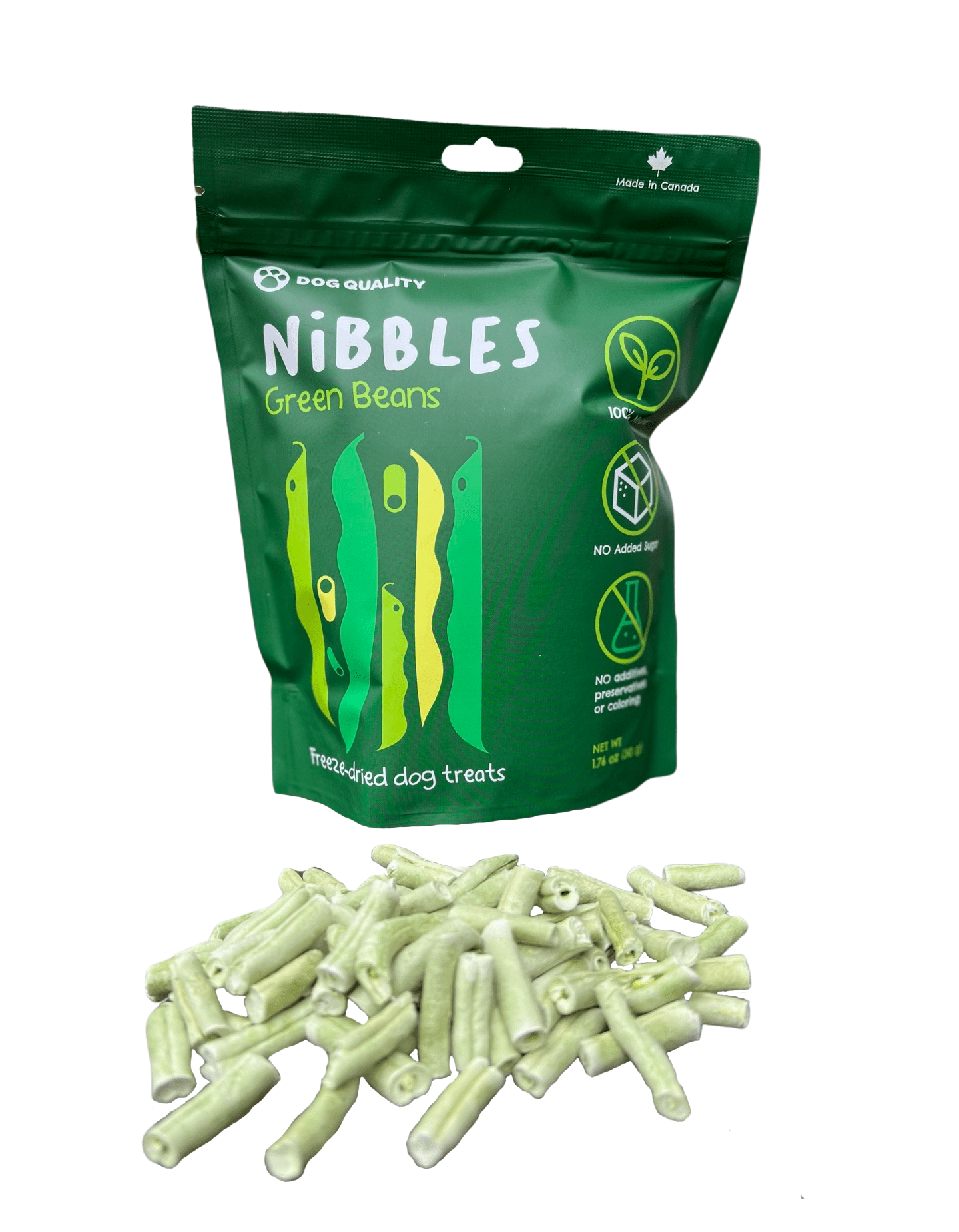 Nibbles FreezeDried Green Beans Dog Treat 100 Natural, No Additives