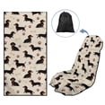 thumbnail image 5 of Xixirimido Car Accessories Sweat Towel Seat Cover Universal Non-Slip for Car Truck SUV Athletic Running Towel for Workout Outdoor Sport Activities, Dachshund Dogs Bone Paw, 2Pack, 5 of 8