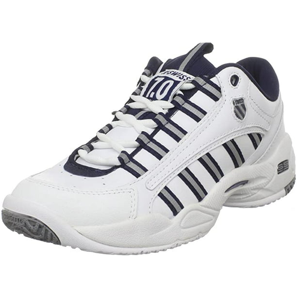 eeuwig Bliksem Wordt erger K-Swiss Men's Ultrascendor Tennis Shoe, White/Navy/Silver, 10 D(M) US -  Walmart.com