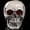 Z116-White, variant on Skull Head with LED Light Up Glowing Eyes Night Light Resin Human Skull Sculpture Bone Prop Horror House Party Ornament for Halloween Bar Table Decor Holiday Birthday