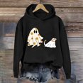 thumbnail image 2 of WEAIXIMIUNG Chandail en Molleton pour Femmes Chandail en Molleton Tendance Chandails en Molleton pour Femmes Automne Visage de Citrouille Tee Léger Pull Tops Imprimé Rétro Chandails à Capuchon Chandail en Molleton, 2 of 5