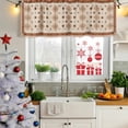 thumbnail image 5 of Boho Geometric Curtain Valances for Windows, Kitchen Valance Window Treatments Panel 2 Pack, Country Ethnic Nation Abstract Motifs Rod Pocket Short Curtains for Bathroom Bedroom 42 x 18 Inch, 5 of 8
